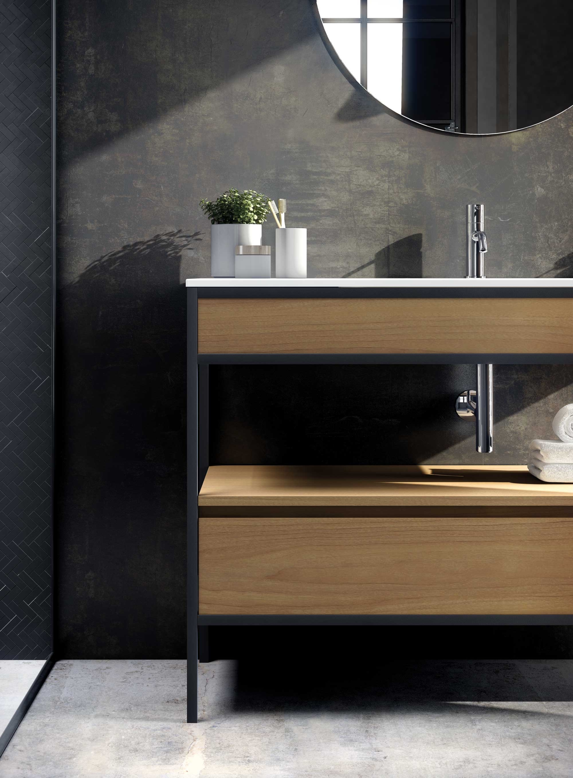 Muebles de con estructura metal - UNIBAÑO